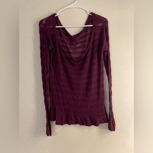 Rue 21 women’s Y2K Chic Burgundy Long Sleeve Top size XL